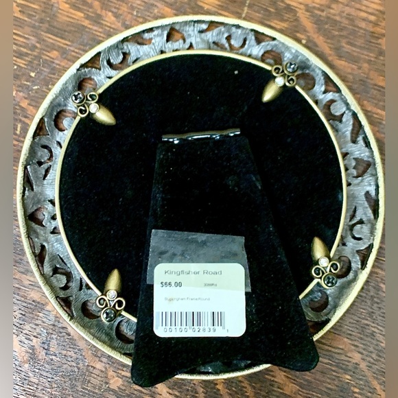 Kingfisher Road Ornate Colored Rhinestone Beaded Patinated Metal Picture Frame - Picture 16 of 16